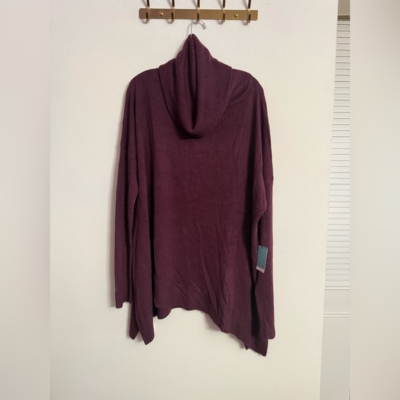 Susina Sweaters - Susina Brand Women's 3X Burgundy Cowl Neck Tunic Knit Sweater Nordstrom NWT